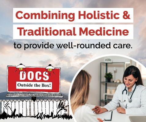 Our innovative clinic provides both holistic and traditional medical medicine. You get to choose.