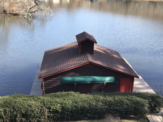 Boat house roofed and Cupelo repaired