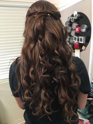 Prom or wedding hair