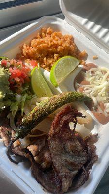 Carne Asada Plate Includes a drink!