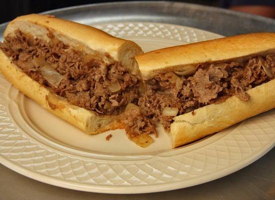 The secret to cutting the meat for a perfect cheesesteak... it's all in the wrist.