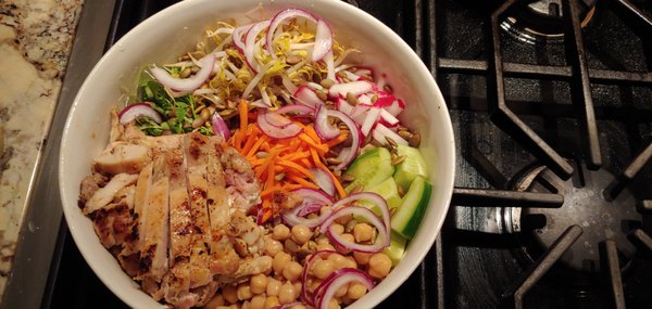 Buddha Bowl w/ Chicken, Fresh Asian Vegetables