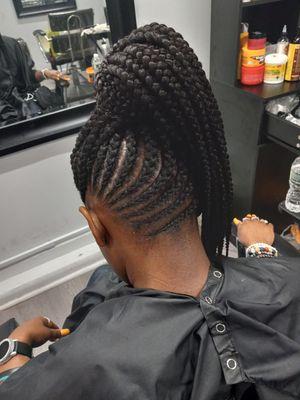 Cornrow with extensions