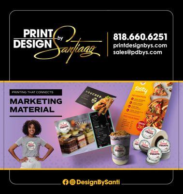 At Print Design By Santiago, we proudly offer a comprehensive range of services, including general printing solutions!