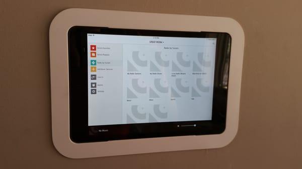 recessed mounted iPad for Smart Home Control