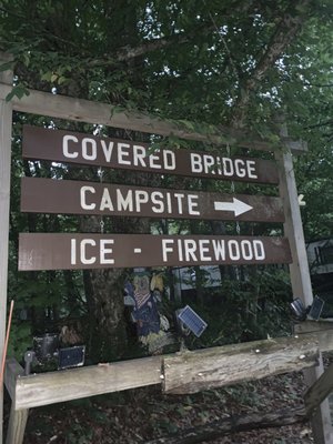 Sign at entrance to campground