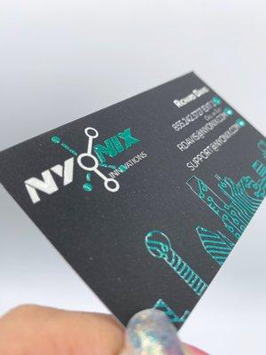 Raised Spot-UV Business Card with a Suede Finish