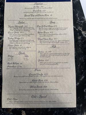 Menu front