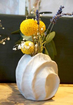 Colorado made hand sculpted bud vase from artist Lauren Sievers