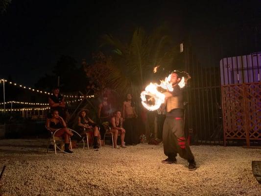 Because fire dancing is cool at Mortar and Pistil and the Wynwood Yard.