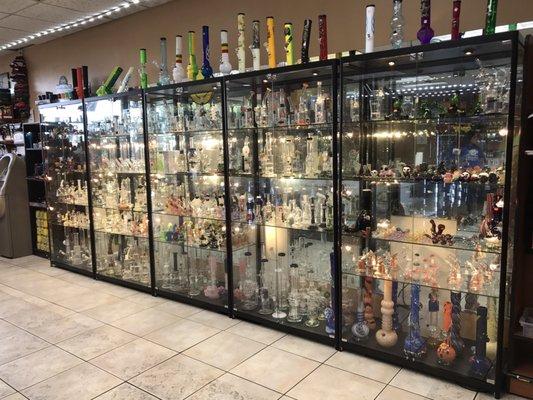 Biggest glass pipes selection!  Many Local American Made too