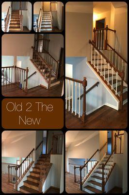 Updating the outdated oak staircase spindles