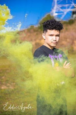 Smoke bomb photography