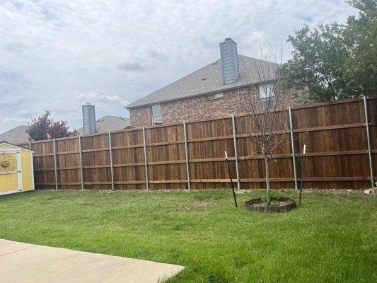 8'foot fence side by side metal post