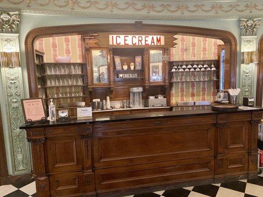 Vintage soda and ice cream parlor almost 100 years old. Fun.