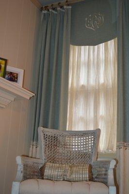 Adding sheer panels allow for privacy while the light still brightens your room.