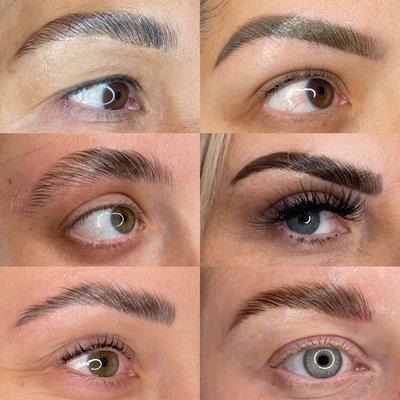 brow laminations with tint