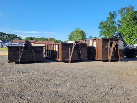 We have three sizes of dumpsters to fit your needs, 10, 15, and 20 cubic yards