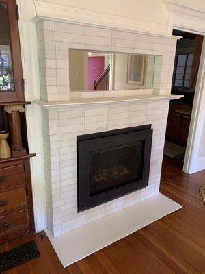 here is a tile fireplace done by GOT TOOLS HANDYMAN