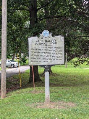 Sign in front of the house