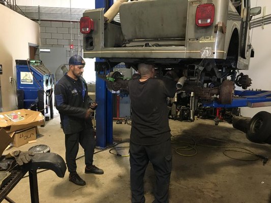 Frame restoration on a Jeep.