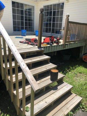 Partial deck repair job started by another company