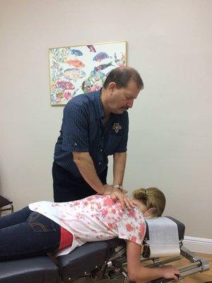 Dr Snyder delivers gentle adjustments