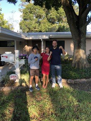 Closing day! This house is now theirs! Congrats! So happy to have found you that special house to call home!