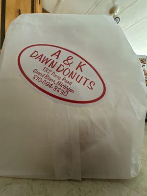 Mostly empty bag of delicious donuts