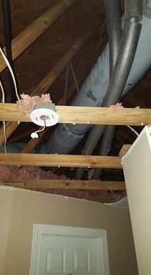 Removing destroyed interior walls and ceiling after an attic flood