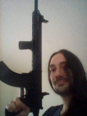 Me posing as a happy customer my first AR now iv got like three more thanks Big Dollar