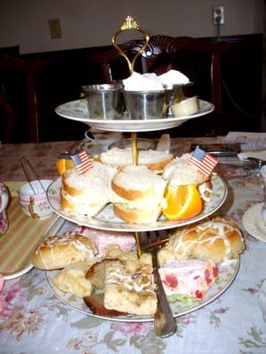 a home made high noon tea spread