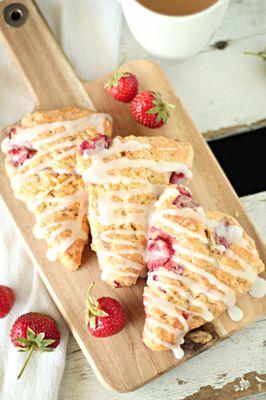 Strawberry and White Chocolate Scone