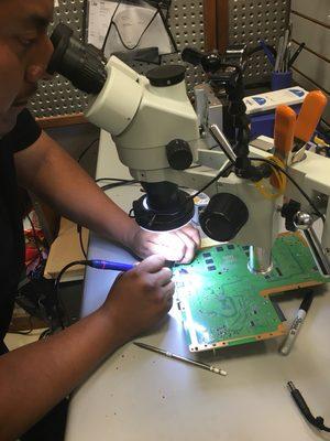 Micro soldering.