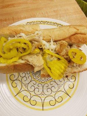 Chicken Philly with Banana Rings