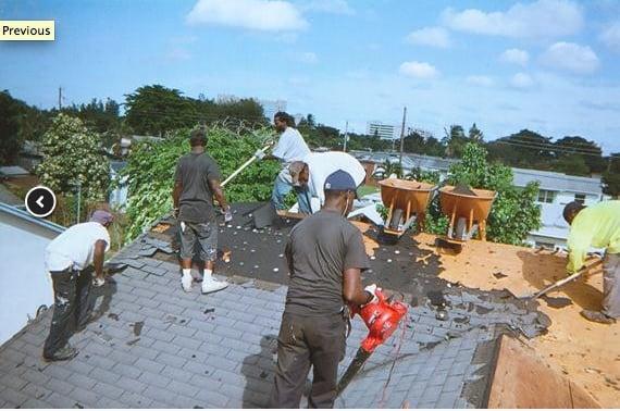 Removing old shingles to make room for brand new ones!