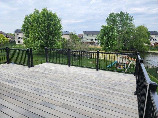 Main level view of new deck