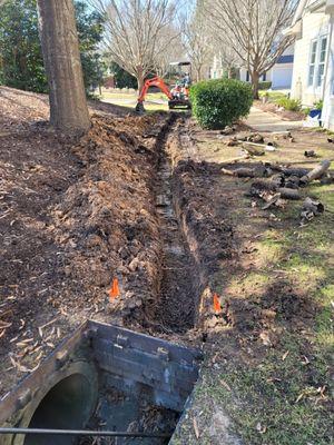 Drainage installation