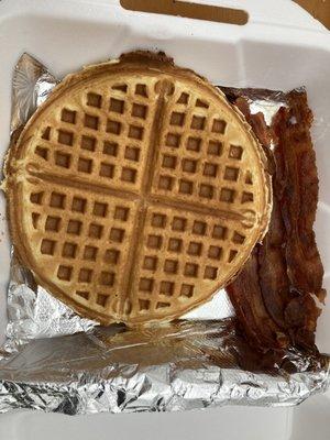 Waffle and bacon