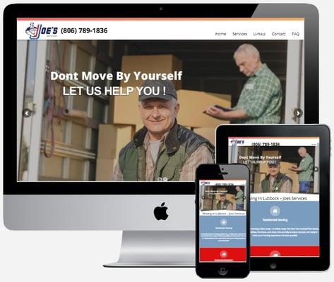 View one of Our Clients Website Designs. Joe's Moving Services