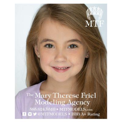 For information, casting and booking inquiries, please contact The Mary Therese Friel Modeling Agency at (585) 624-5510.