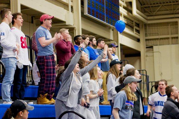 Supporting women's basketball.