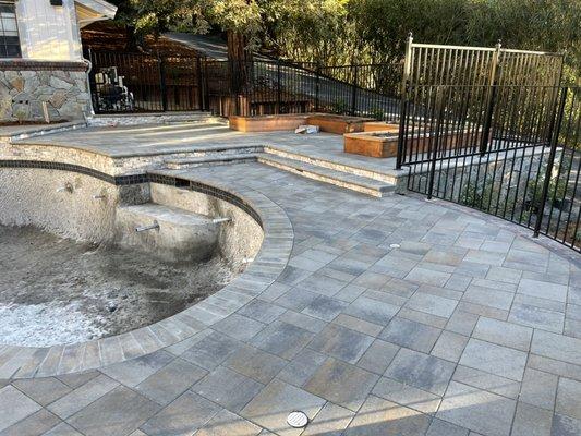 Belgard Victorian pavers pre plaster pool