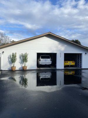 Always a lake or puddle out front when it rains or the neighbors water their lawn. :(