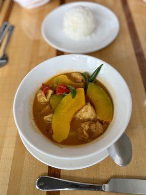 Pumpkin tofu curry