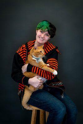 Wonderful Cat Rescuer and her lovely kitty Oliver!