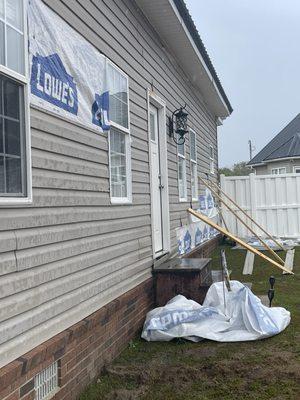 Missing siding