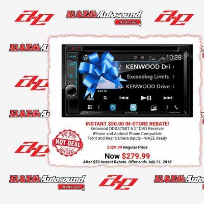 Kenwood Specials going on now at all Al & Ed's Autosound locations! 

See store for details, Offer Expires July 31st, 2018....