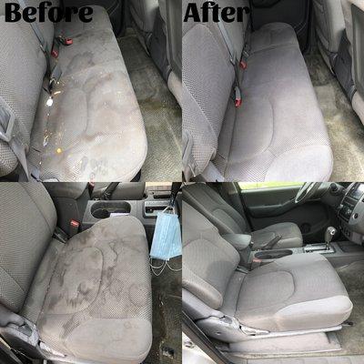 Before after upholstery cleaning