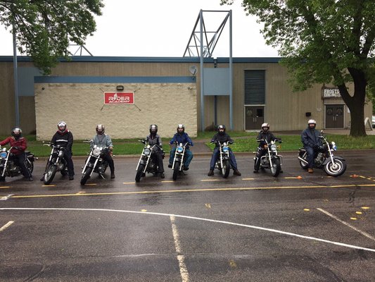 A wet, happy group.